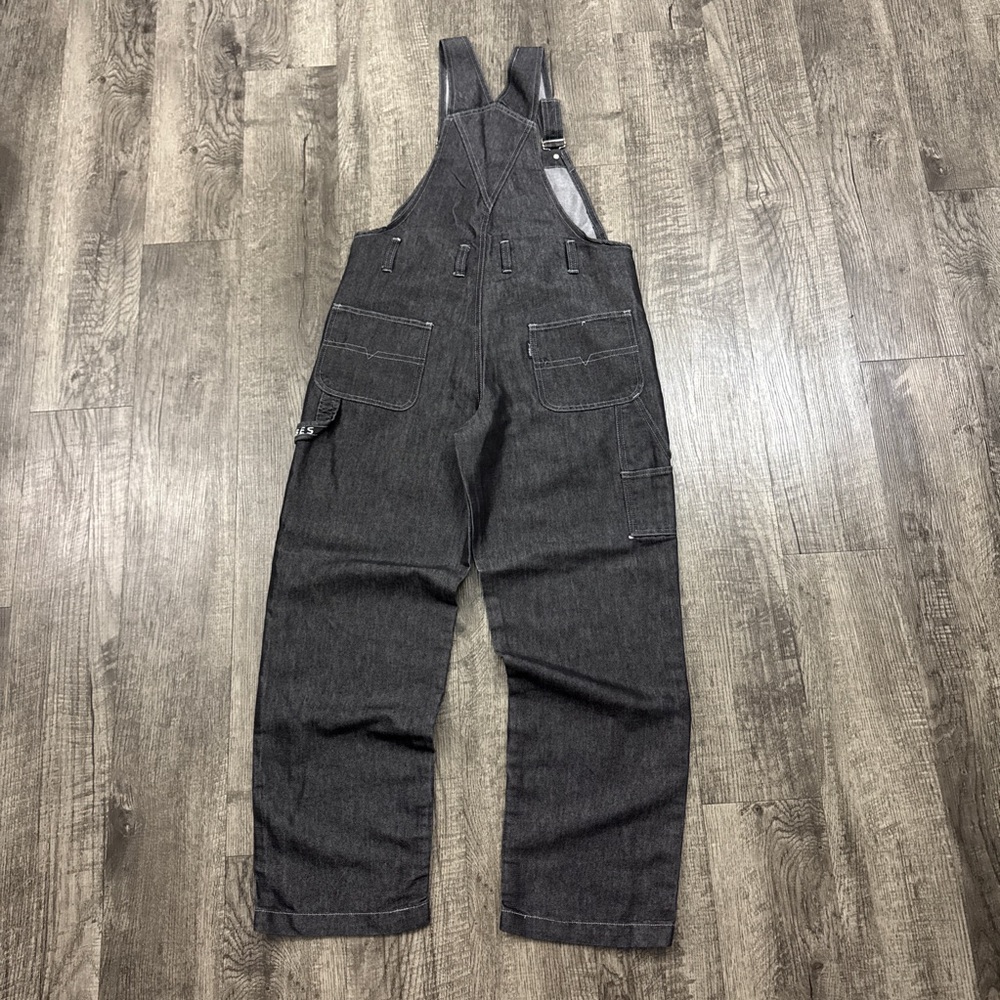 Vintage Y2K Vibes Jeans Shiny Metallic Overalls - Picture 2 of 8